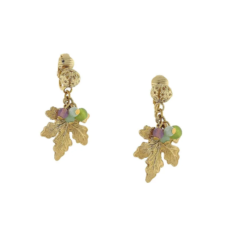 Timeless Beauty, Unbeatable Deals – Jewelry Sale On 1928 Jewelry Winery Multi-Color Beaded Grape Leaf Clip On Earrings Timeless Beauty, Unbeatable Deals – Jewelry Sale On 1928 Jewelry Winery Multi-Color Beaded Grape Leaf Clip On Earrings