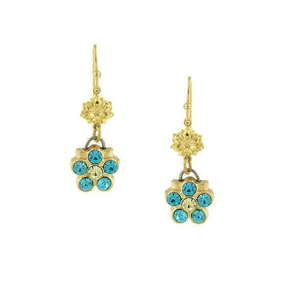 Exclusive Gemstone Jewelry At Special Prices 1928 Jewelry Turquoise Crystal Color Flower Drop Earrings Exclusive Gemstone Jewelry At Special Prices 1928 Jewelry Turquoise Crystal Color Flower Drop Earrings