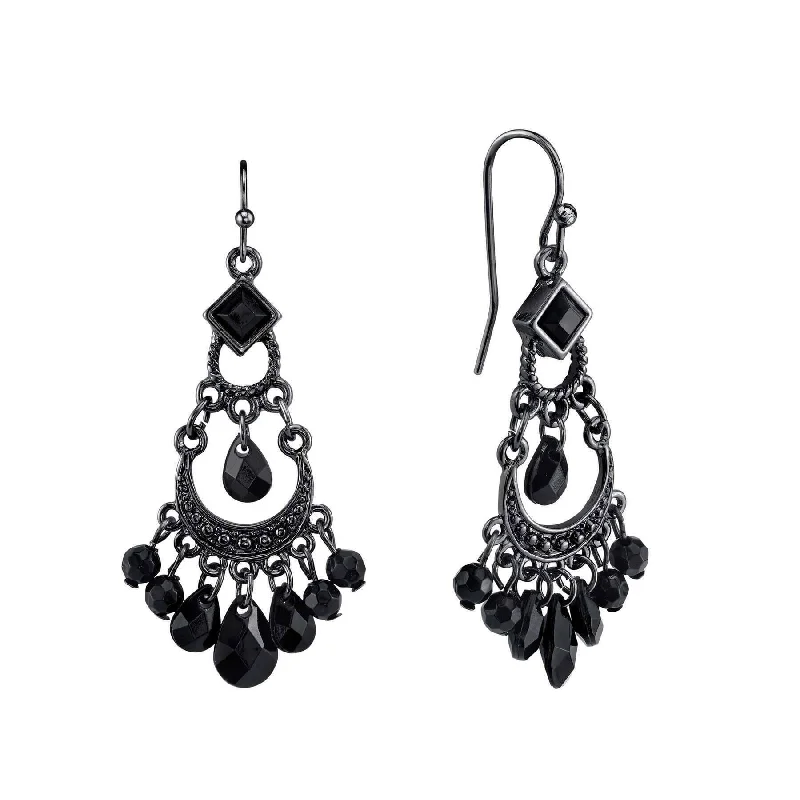 Buy More, Save More On Stunning Jewelry Pieces 1928 Jewelry Black Crescent Briolette Chandelier Earrings Buy More, Save More On Stunning Jewelry Pieces 1928 Jewelry Black Crescent Briolette Chandelier Earrings