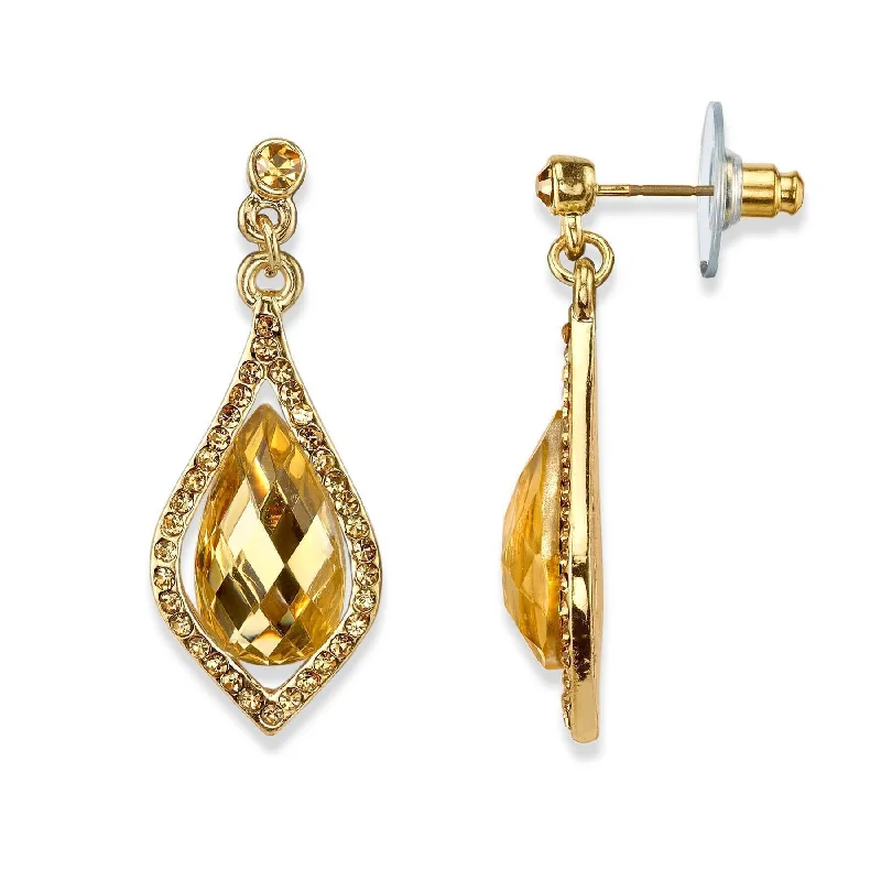 Get Ready To Sparkle – Special Jewelry Discounts 1928 Jewelry Caged Light Topaz Briolette Multi Crystal Drop Earrings Get Ready To Sparkle – Special Jewelry Discounts 1928 Jewelry Caged Light Topaz Briolette Multi Crystal Drop Earrings