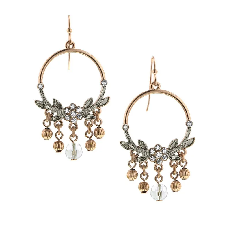 Flash Jewelry Sale – Get Stunning Pieces At Low Prices 1928 Jewelry Crystal Flower & Vines Dangling Beaded Hoop Earrings Flash Jewelry Sale – Get Stunning Pieces At Low Prices 1928 Jewelry Crystal Flower & Vines Dangling Beaded Hoop Earrings