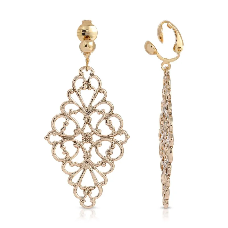 Exclusive Jewelry Bundles At Discounted Prices 1928 Jewelry Filigree Diamond Drop Clip On Earrings Exclusive Jewelry Bundles At Discounted Prices 1928 Jewelry Filigree Diamond Drop Clip On Earrings