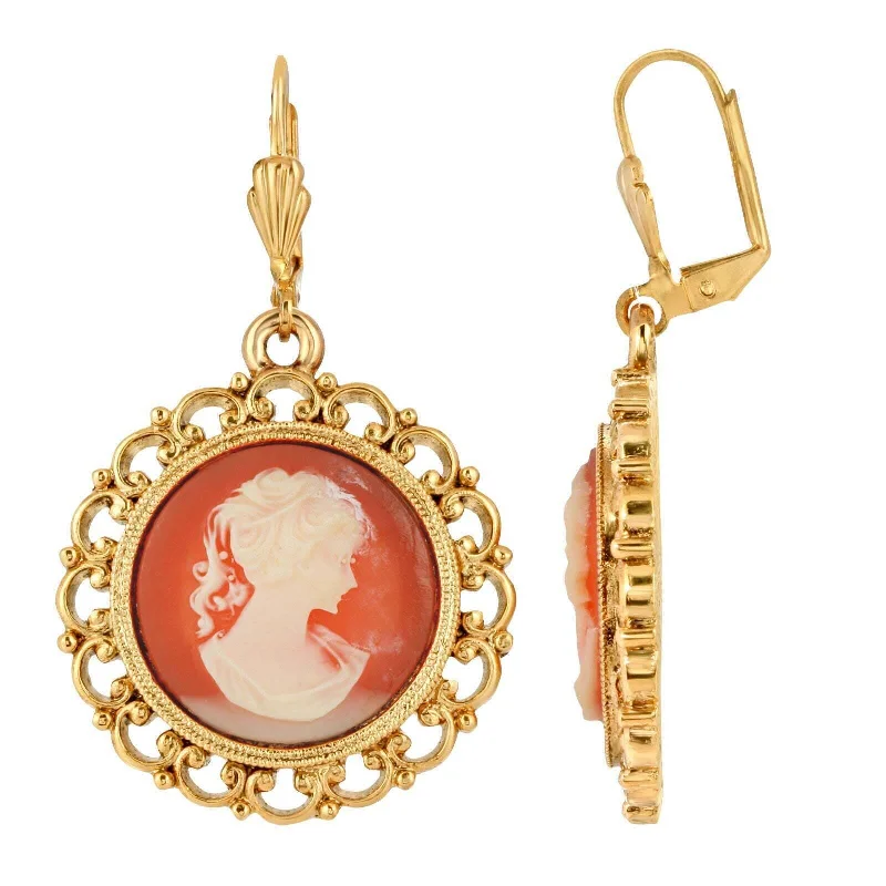 Buy More, Save More – Special Jewelry Discounts 1928 Jewelry Intricate Round Cameo Drop Earrings Buy More, Save More – Special Jewelry Discounts 1928 Jewelry Intricate Round Cameo Drop Earrings