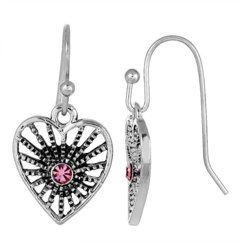 Affordable Luxury Jewelry – Style At A Great Price 1928 Jewelry Radiating Heart Crystal Drop Earrings Affordable Luxury Jewelry – Style At A Great Price 1928 Jewelry Radiating Heart Crystal Drop Earrings