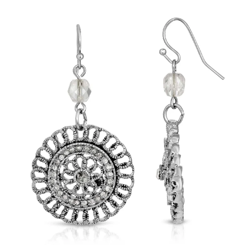 Silver Tone and Crystal Clear