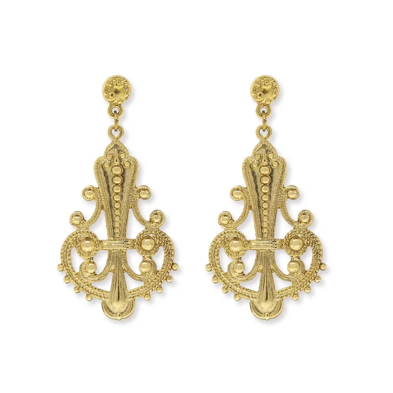Shop Dazzling Jewelry With Special Promotional Discounts 1928 Jewelry Royal Filigree Ornamental Post Drop Earrings Shop Dazzling Jewelry With Special Promotional Discounts 1928 Jewelry Royal Filigree Ornamental Post Drop Earrings