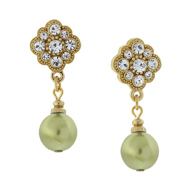 Shop Dazzling Jewelry At The Best Prices 1928 Jewelry Faux Pearl and Floral Crystal Post Earrings Shop Dazzling Jewelry At The Best Prices 1928 Jewelry Faux Pearl and Floral Crystal Post Earrings