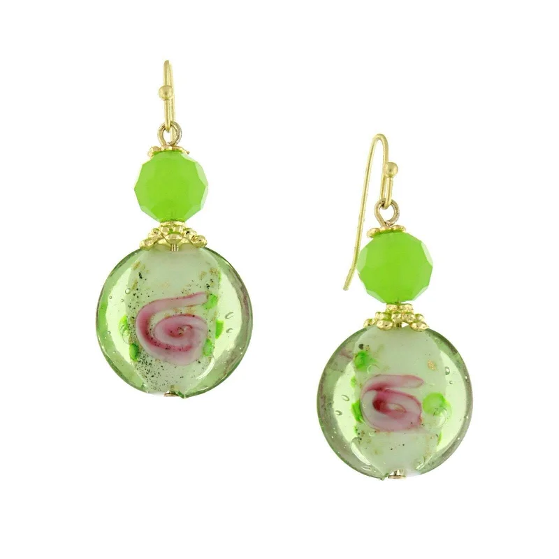 Affordable Glamour – Premium Jewelry For Less 1928 Jewelry Round Pink Floral Drop Earrings Affordable Glamour – Premium Jewelry For Less 1928 Jewelry Round Pink Floral Drop Earrings