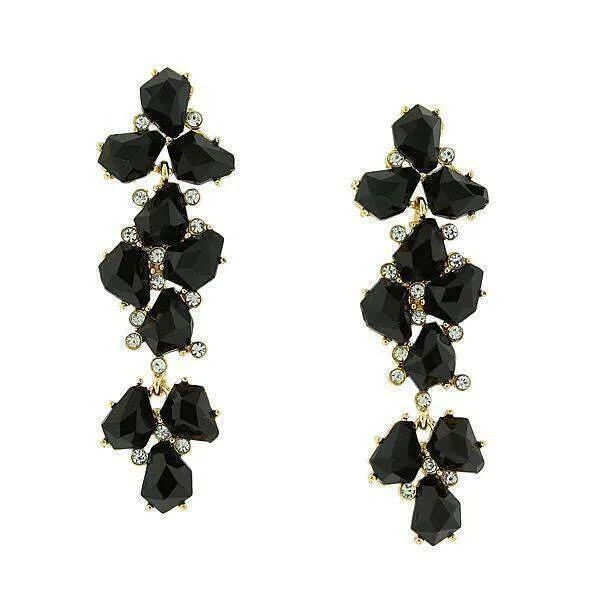 Grab Your Favorite Jewelry At The Lowest Prices 2028 Jewelry Jet Black with Crystal Accent Linear Earrings Grab Your Favorite Jewelry At The Lowest Prices 2028 Jewelry Jet Black with Crystal Accent Linear Earrings