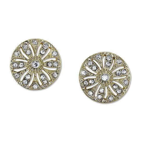 Timeless Jewelry Styles At Wallet-Friendly Prices 2028 Jewelry Crystal Disk Button Earrings
