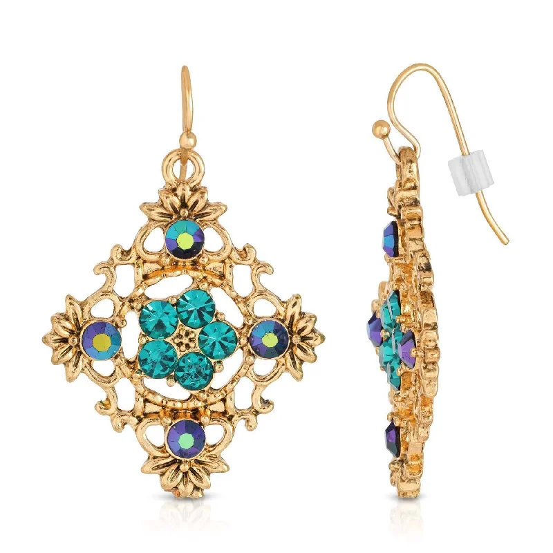 Shop Elegant Jewelry At Unbeatable Prices 2028 Jewelry Diamond Shaped Filigree Flower Crystal Drop Earrings Shop Elegant Jewelry At Unbeatable Prices 2028 Jewelry Diamond Shaped Filigree Flower Crystal Drop Earrings
