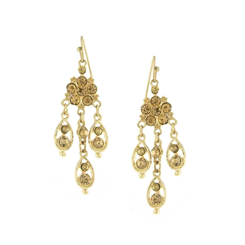Jewelry Deals That Sparkle – Shop Today 2028 Jewelry Flower Chandelier Multi Crystal Drop Earrings