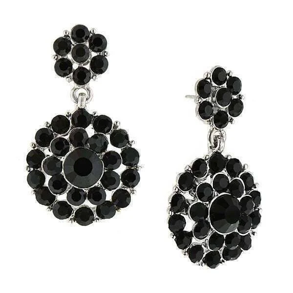 Luxury Jewelry Now At Special Promotional Rates 2028 Jewelry Jet Black Stone Cluster Dangle Earrings Luxury Jewelry Now At Special Promotional Rates 2028 Jewelry Jet Black Stone Cluster Dangle Earrings