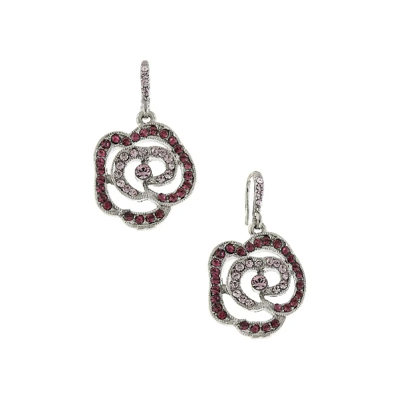 Huge Savings On Premium Jewelry Styles 2028 Jewelry Amethyst Color Czech Crystal Flower Drop Earrings Huge Savings On Premium Jewelry Styles 2028 Jewelry Amethyst Color Czech Crystal Flower Drop Earrings