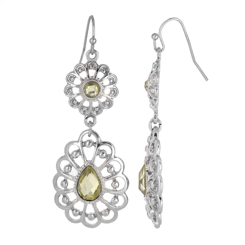 Buy More, Save More – Special Jewelry Discounts 2028 Jewelry Filigree Clear And Light Yellow Crystal Drop Earrings Buy More, Save More – Special Jewelry Discounts 2028 Jewelry Filigree Clear And Light Yellow Crystal Drop Earrings