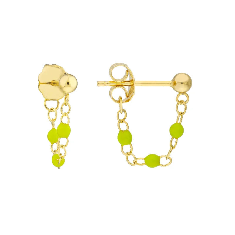 Shop Elegant Jewelry At Unbeatable Prices 3 Beads Green Enamel Front to Back Earrings Shop Elegant Jewelry At Unbeatable Prices 3 Beads Green Enamel Front to Back Earrings