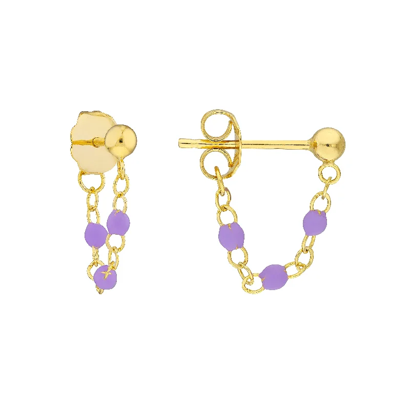 Exclusive Online Discounts On Stylish Jewelry 3 Beads Lilac Enamel Front to Back Earrings Exclusive Online Discounts On Stylish Jewelry 3 Beads Lilac Enamel Front to Back Earrings