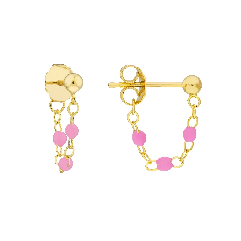 Get The Best Deals On Timeless Jewelry Pieces 3 Beads Lt.Pink Enamel Front to Back Earrings Get The Best Deals On Timeless Jewelry Pieces 3 Beads Lt.Pink Enamel Front to Back Earrings