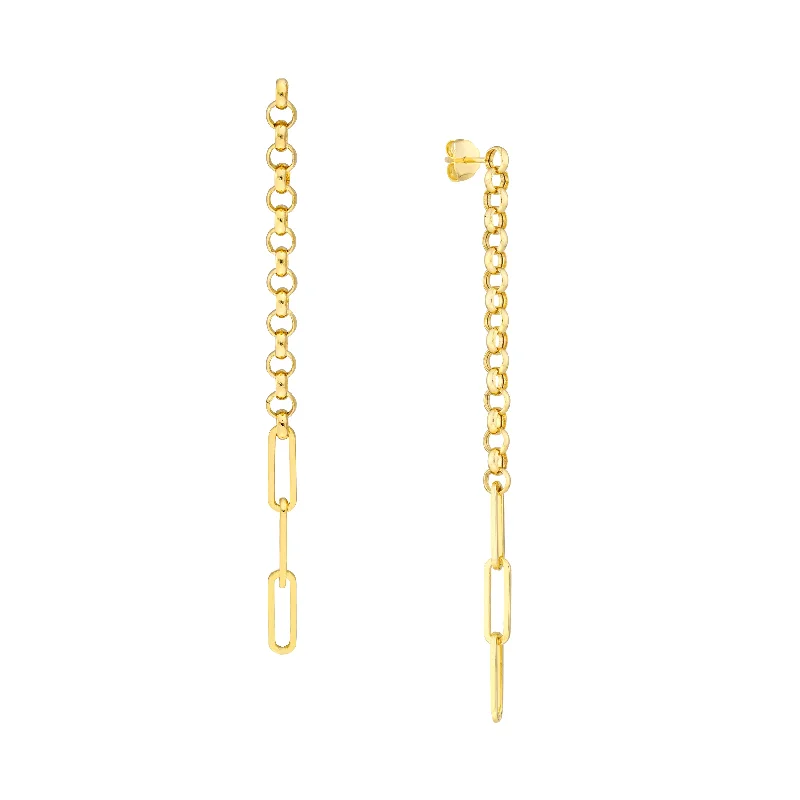 Adjustable Charm Bracelets For A Perfect Fit 50/50 Rolo + Paper Clip Long Drop Earrings Adjustable Charm Bracelets For A Perfect Fit 50/50 Rolo + Paper Clip Long Drop Earrings