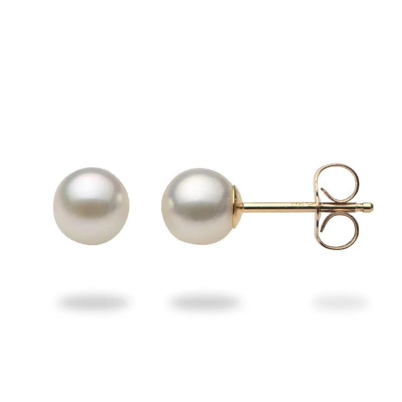 The Ultimate Jewelry Sale – Shop Premium Styles Akoya White Pearl Earrings in Gold - 5.5-6mm The Ultimate Jewelry Sale – Shop Premium Styles Akoya White Pearl Earrings in Gold - 5.5-6mm