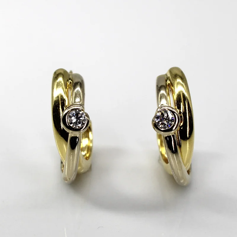 Upgrade Your Jewelry Collection For Less Bezel Set Diamond Semi Hoop Earrings | 0.34ctw | Upgrade Your Jewelry Collection For Less Bezel Set Diamond Semi Hoop Earrings | 0.34ctw |