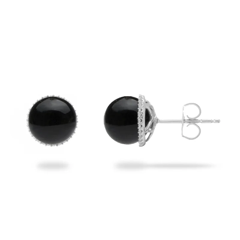 Personalized Jewelry Sale – Meaningful Gifts At Great Prices Black Coral Halo Earrings in White Gold with Diamonds Personalized Jewelry Sale – Meaningful Gifts At Great Prices Black Coral Halo Earrings in White Gold with Diamonds