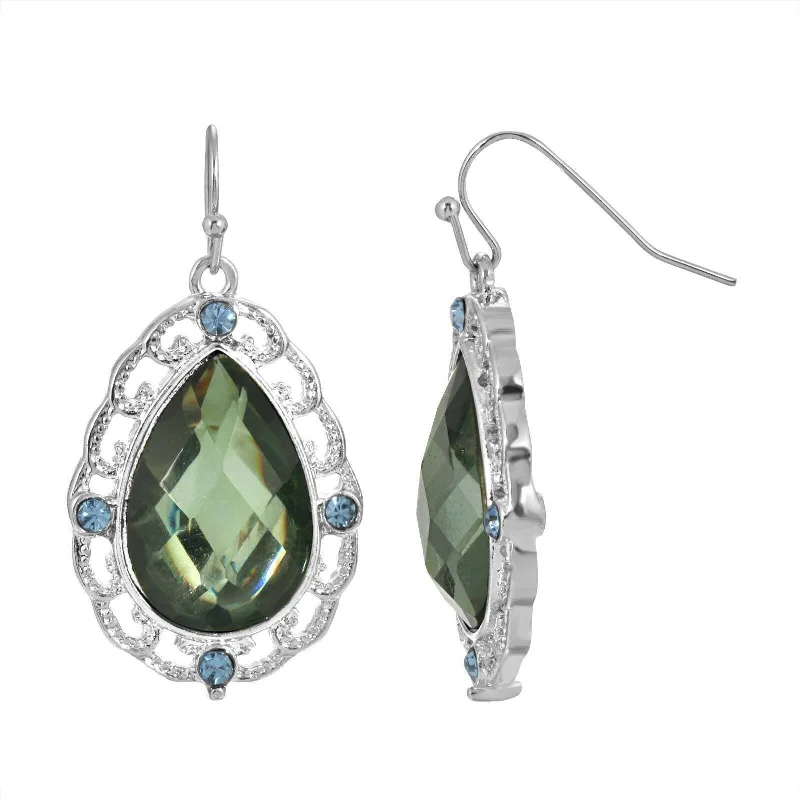 Exclusive Jewelry Offers – Sparkle For Less 1928 Jewelry Blue Teardrop Stone And Light Blue Crystal Drop Earrings Exclusive Jewelry Offers – Sparkle For Less 1928 Jewelry Blue Teardrop Stone And Light Blue Crystal Drop Earrings