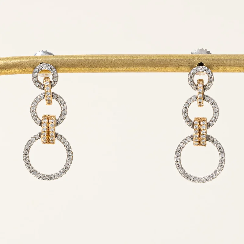 Exclusive Online Discounts On Stylish Jewelry Two Tone Gold Diamond Drop Earrings | 0.40ctw |