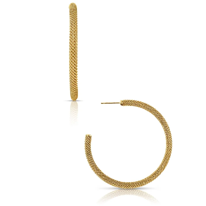 Dazzling Deals On Necklaces, Bracelets, And More Ellie Vail - Lou Large Mesh Hoop Earring Dazzling Deals On Necklaces, Bracelets, And More Ellie Vail - Lou Large Mesh Hoop Earring