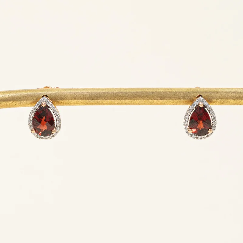 Bestselling Jewelry Now On Sale – Elevate Your Look Garnet & Diamond Earrings | 1.50ctw, 0.14ctw |