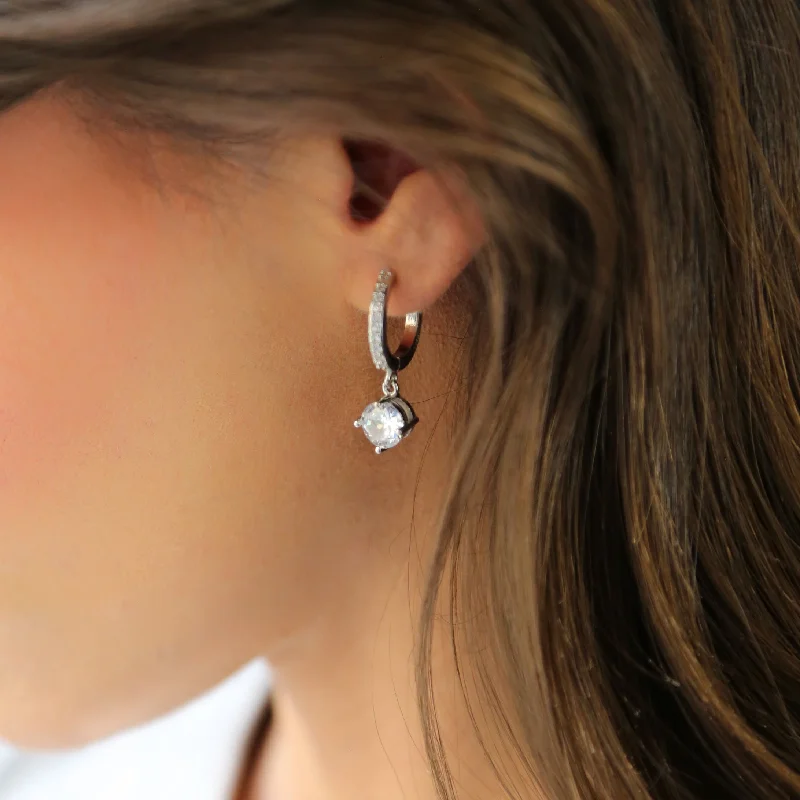 Seasonal Jewelry Sale – Upgrade Your Style Today GLAMOUR- SILVER White Cubic Zirconia Gemstone Hoop 925 Sterling Silver Earrings Seasonal Jewelry Sale – Upgrade Your Style Today GLAMOUR- SILVER White Cubic Zirconia Gemstone Hoop 925 Sterling Silver Earrings