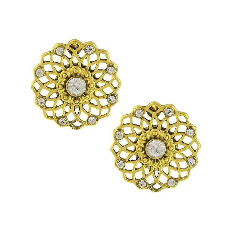 Limited-Time Jewelry Sale – Don't Miss These Deals 1928 Jewelry Crystal Large Filigree Button Earrings Limited-Time Jewelry Sale – Don't Miss These Deals 1928 Jewelry Crystal Large Filigree Button Earrings