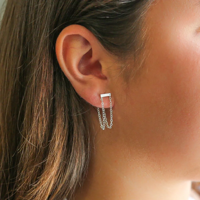 Bestselling Jewelry Now On Sale – Elevate Your Look HOSTAGE- 925 Sterling Silver earrings with bar & double chain Bestselling Jewelry Now On Sale – Elevate Your Look HOSTAGE- 925 Sterling Silver earrings with bar & double chain