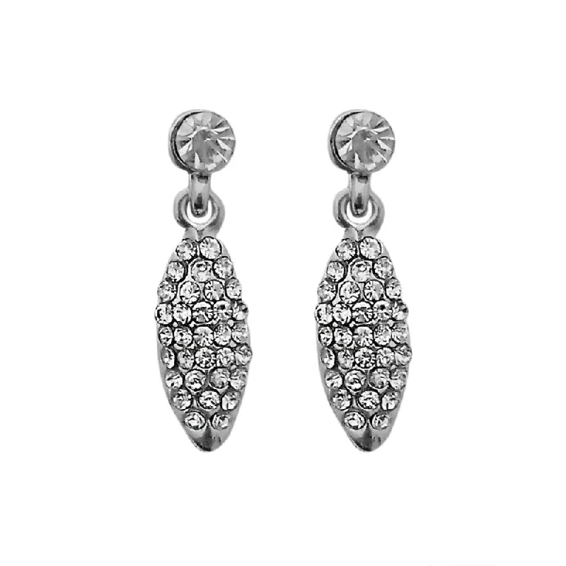 Bestselling Jewelry At Special Promotional Rates JewelMaze Austrian Stone Silver Plated Stud Earrings ( assorted design )