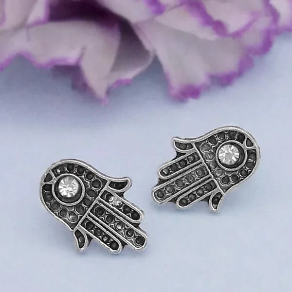 Exclusive Gemstone Jewelry At Special Prices Kriaa Silver Plated White Austrian Stone Stud Earrings - 1312623K