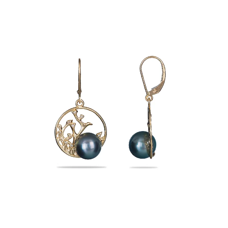 Handcrafted Jewelry Sale – Unique Designs At Low Prices Reefs Tahitian Black Pearl Earrings in Gold with Diamonds - 9-10mm Handcrafted Jewelry Sale – Unique Designs At Low Prices Reefs Tahitian Black Pearl Earrings in Gold with Diamonds - 9-10mm