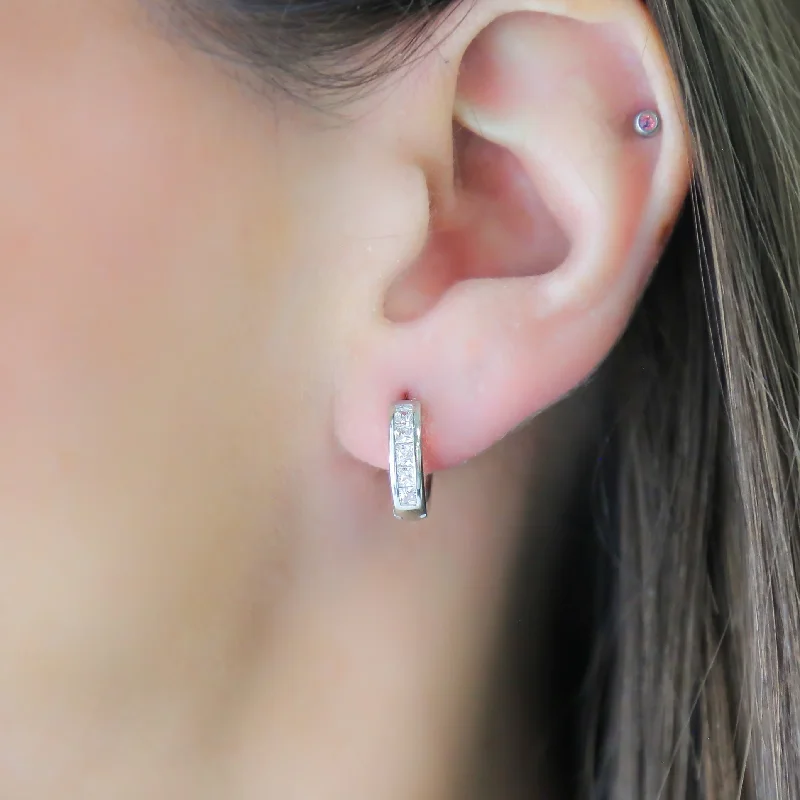 Breathtaking Jewelry, Breathtaking Prices MEGAN - Sterling Silver and Zircon Hoop Earrings Breathtaking Jewelry, Breathtaking Prices MEGAN - Sterling Silver and Zircon Hoop Earrings