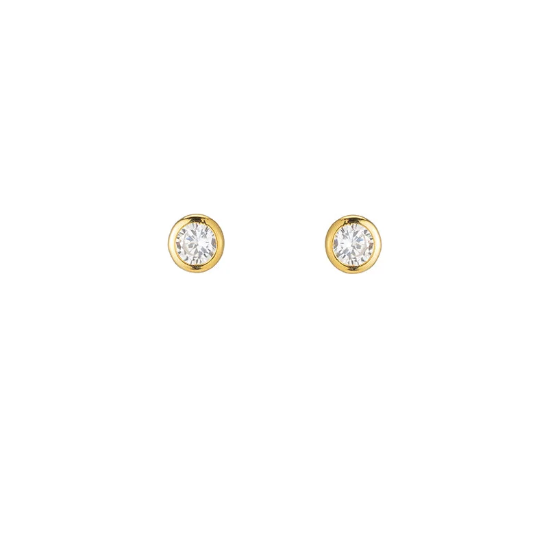 Grab Your Favorite Jewelry At The Lowest Prices Melrose Bezel CZ Stud Earrings