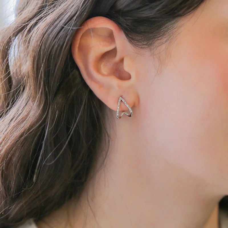 Exclusive Jewelry Offers – Shine For Less NAYA- Sterling Silver & CZ Statement V Shape Earrings Exclusive Jewelry Offers – Shine For Less NAYA- Sterling Silver & CZ Statement V Shape Earrings