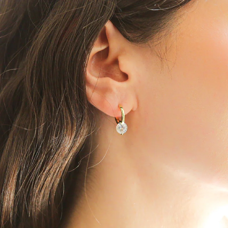 Personalized Engraved Jewelry For Meaningful Gifts PIPER - 18K Gold & Zirconia Statement Earrings Personalized Engraved Jewelry For Meaningful Gifts PIPER - 18K Gold & Zirconia Statement Earrings