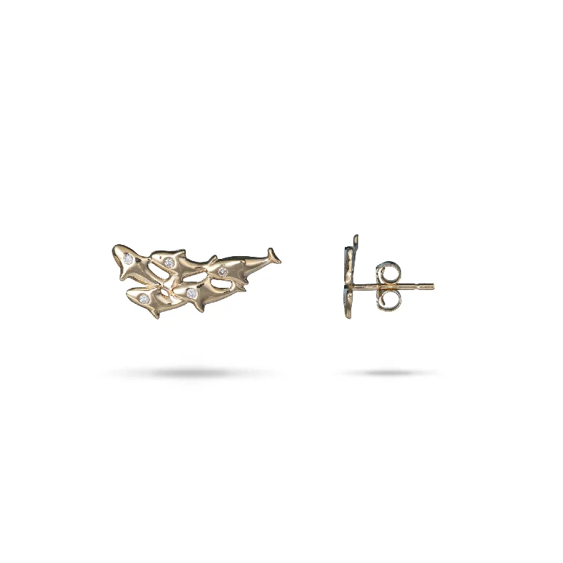 Fashion-Forward Jewelry At Incredible Prices Reefs School of Fish Earrings in Gold with Diamonds - 19mm Fashion-Forward Jewelry At Incredible Prices Reefs School of Fish Earrings in Gold with Diamonds - 19mm