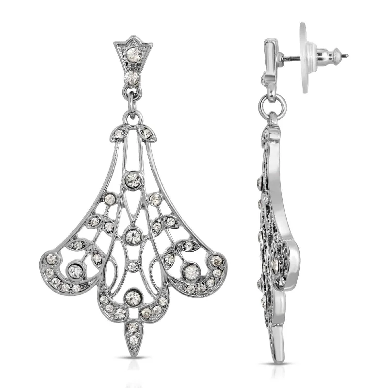 Final Call – Shop Exquisite Jewelry Before It's Gone 1928 Jewelry Crystal Fan Filigree Drop Earrings Final Call – Shop Exquisite Jewelry Before It's Gone 1928 Jewelry Crystal Fan Filigree Drop Earrings