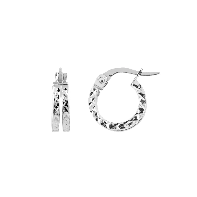 Your Dream Jewelry At Dream Prices – Shop Now Split Mini Diamond-Cut Hoop Earrings