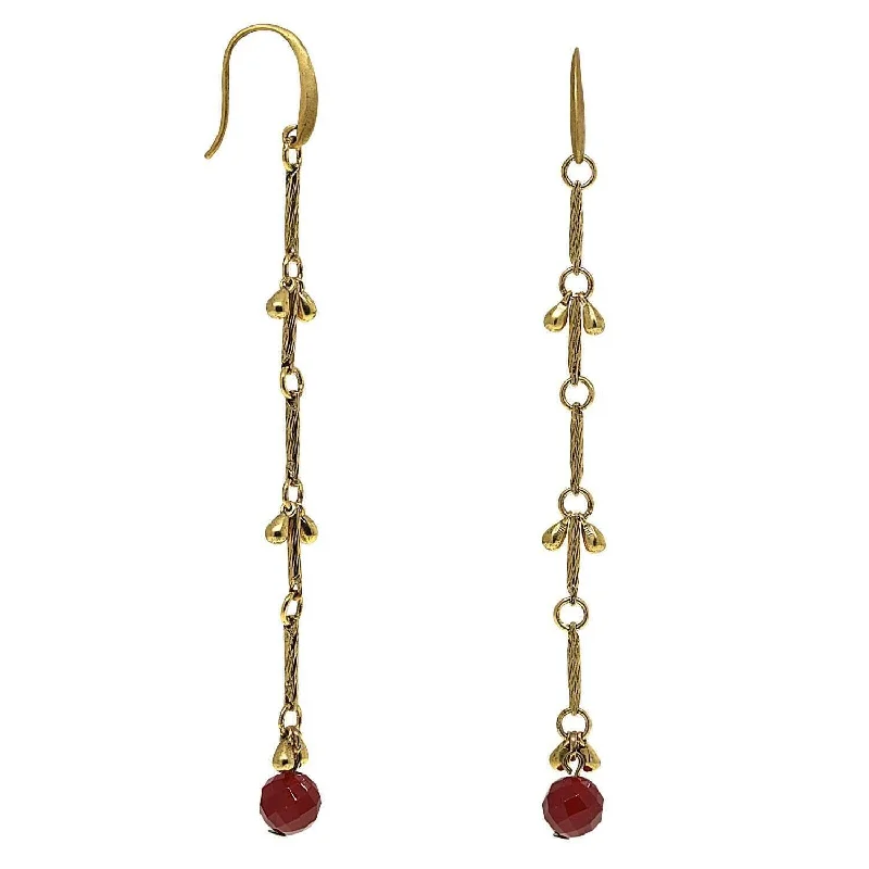Limited-Stock Jewelry Sale – Once It's Gone, It's Gone T.R.U. Genuine Carnelian Linear Droplet Earrings Limited-Stock Jewelry Sale – Once It's Gone, It's Gone T.R.U. Genuine Carnelian Linear Droplet Earrings