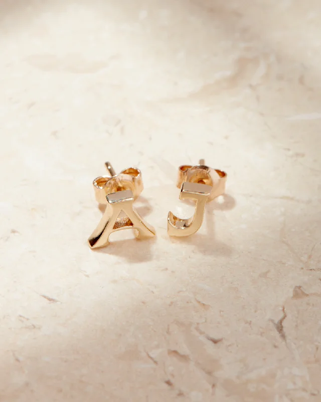 The Ultimate Jewelry Sale – Shop Premium Styles The Initial Stud Earrings [Vintage]