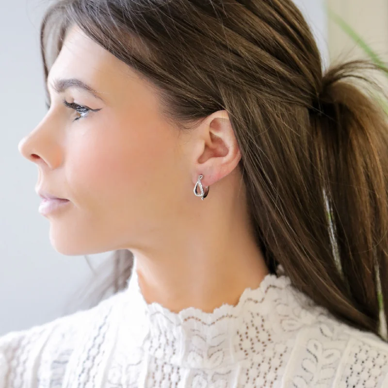 Limited-Time Jewelry Sale – Don't Miss These Deals TOPSY TURVY - Sterling Silver and Zirconia Hoop Earrings