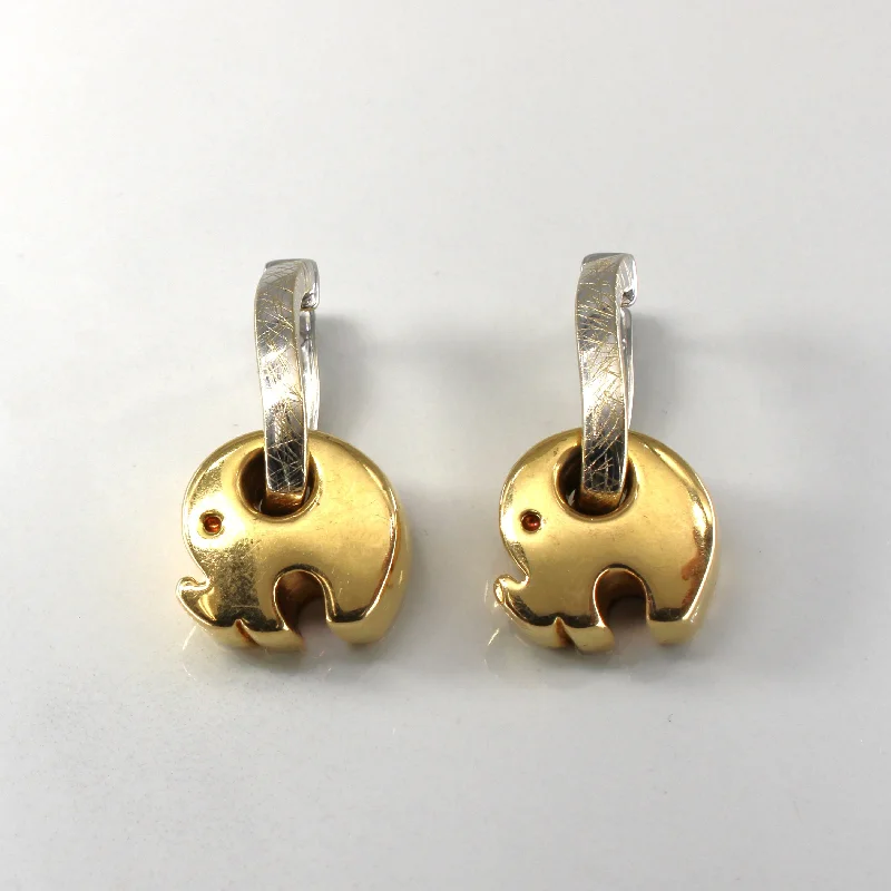 Flash Sale On Stunning Jewelry – Don't Miss Out Two Tone Gold Drop Elephant Dangle Earrings Flash Sale On Stunning Jewelry – Don't Miss Out Two Tone Gold Drop Elephant Dangle Earrings
