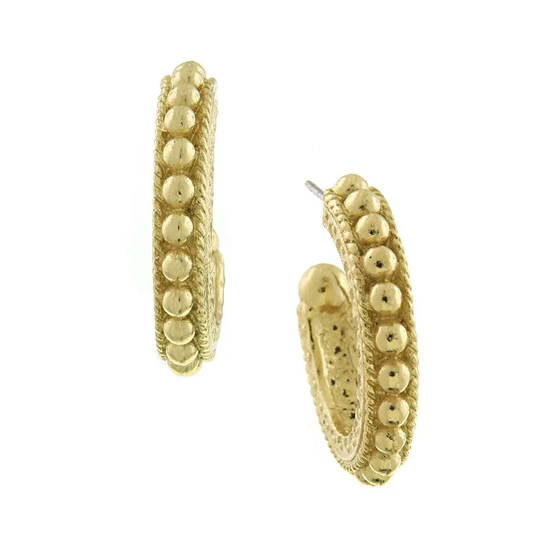 Personalized Jewelry Sale – Unique Pieces At Great Prices 1928 Jewelry Gold Dotted Hoop Earrings Personalized Jewelry Sale – Unique Pieces At Great Prices 1928 Jewelry Gold Dotted Hoop Earrings