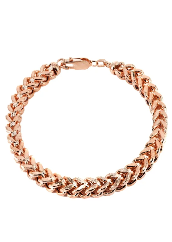 Timeless Jewelry, Timeless Savings – Don't Wait 14K Rose Gold Bracelet Semi Solid Franco Timeless Jewelry, Timeless Savings – Don't Wait 14K Rose Gold Bracelet Semi Solid Franco