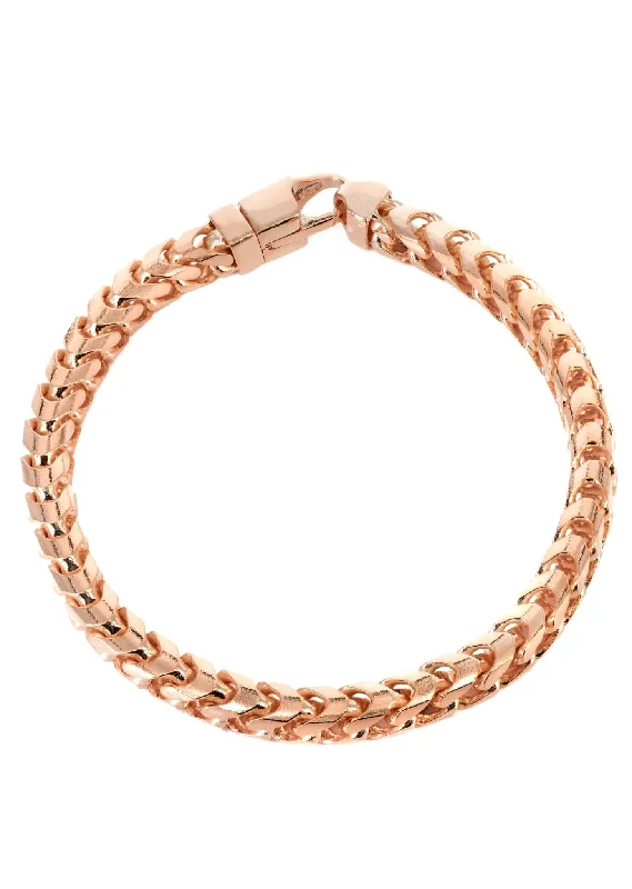 Your Perfect Accessory At The Perfect Price 14K Rose Gold Bracelet Solid Franco